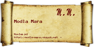 Modla Mara névjegykártya